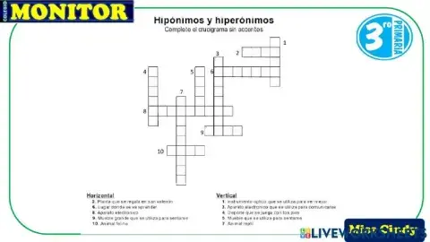 Hipónimos - Hiperónimos