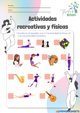 Actividades recreativas y físicas