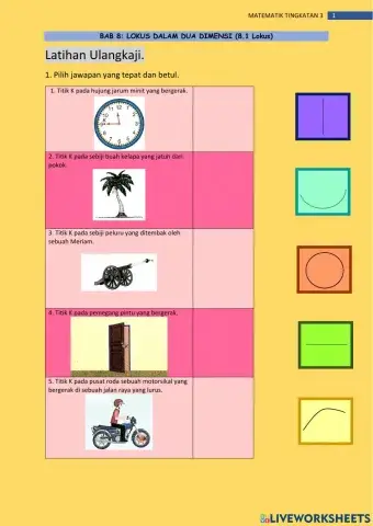 Bab 8: lokus dalam dua dimensi