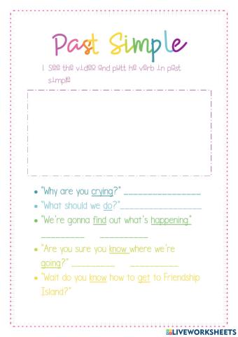 Films - Verbs Past simple