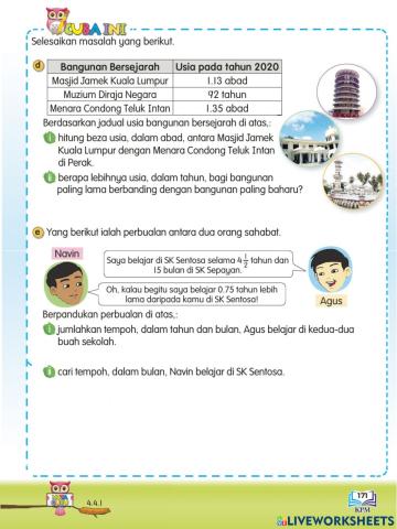 Masa dan waktu MS 171 PART 2