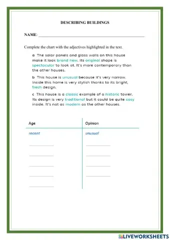 Describing buildings