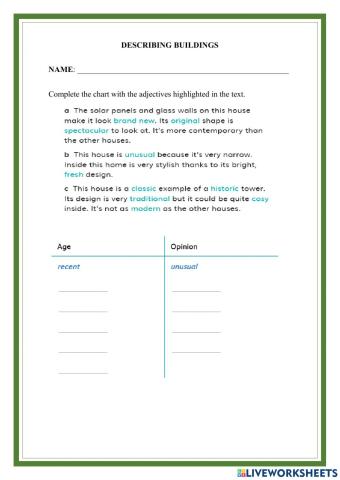 Describing buildings