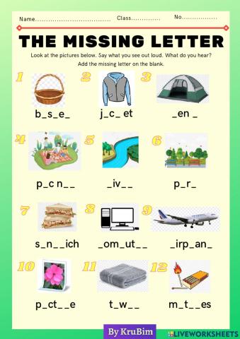 The missing letter 1