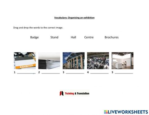 Level 2 - Module 4 - Lesson 1 - Organising an ehibition, vocabulary