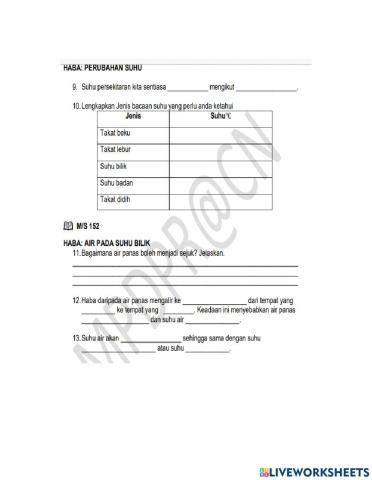 Isi tempat kosong berdasarkan vbuku teks dan video.