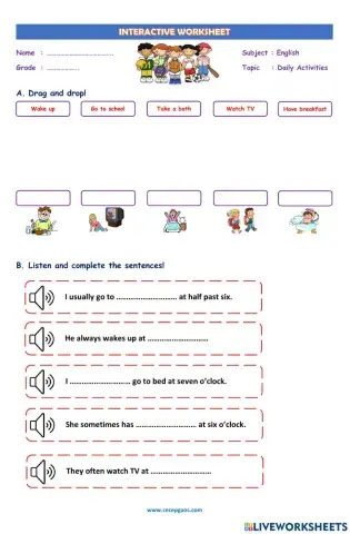 LKPD Interaktif Bahasa Inggris tentang Daily Activities
