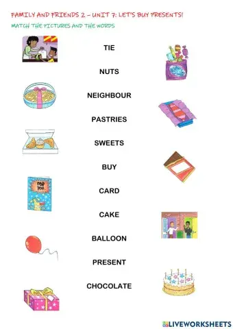 F&F 2- Unit 7- Vocabulary