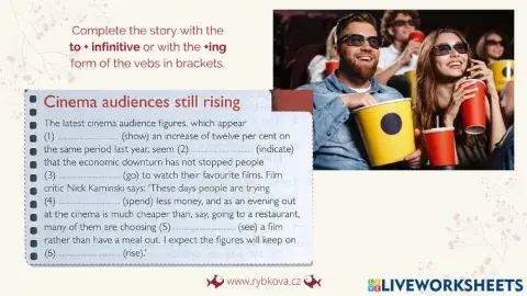 CInema (gerund or infinitive)