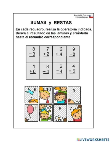 Puzzle sumas y restas-inicial