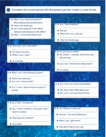 Present perfect and Past simple