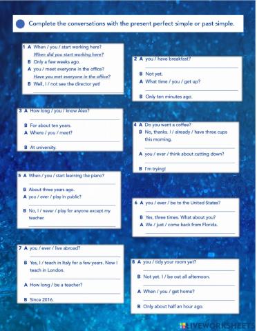 Present perfect and Past simple