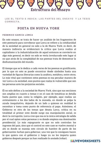 Estructura del ensayo