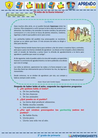 Lectura: El mito de la lluvia intensa