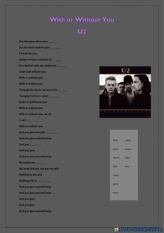 U2 With or Without you