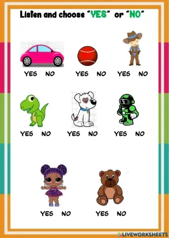 Toys - Listen and choose.