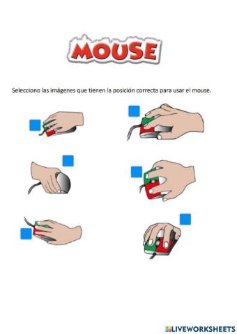 Posición Correcta de la mouse para usar el mouse