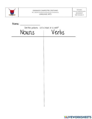 Nouns and verbs