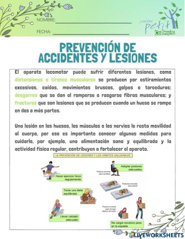 Prevención de accidentes y lesiones