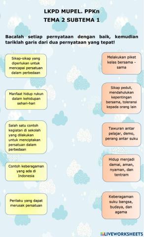 LKPD Bahasa Indonesia Tema 2 Subtema 1