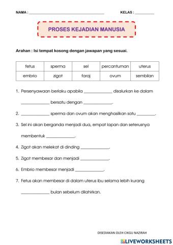 Proses Kejadian Manusia