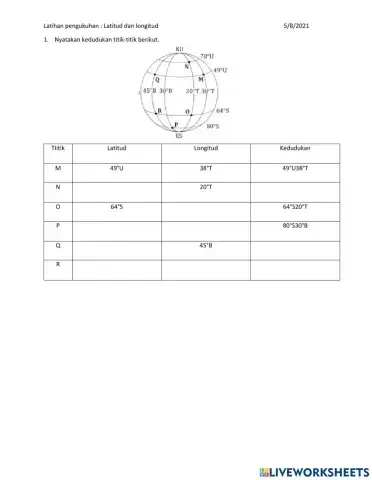 Latitud dan longitud