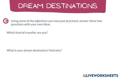 Dream destinations 2