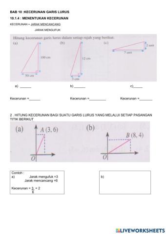 Bab 10 kecerunan garis lurus
