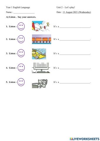 Unit 2 - Let's play!