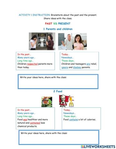 Comparing then and now