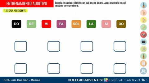 Entrenamiento auditivo (Escala ascendente)
