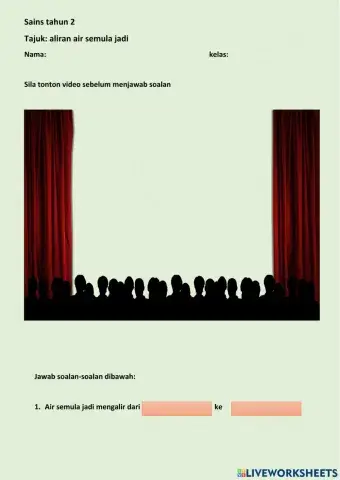 Sains tahun 2 - aliran air semula jadi