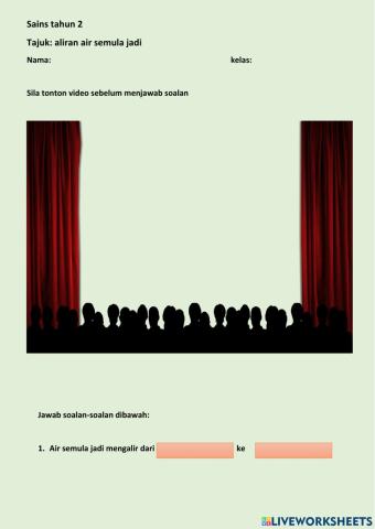 Sains tahun 2 - aliran air semula jadi