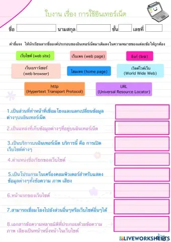 การใช้อินเทอร์เน็ต