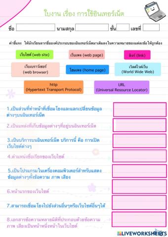 การใช้อินเทอร์เน็ต