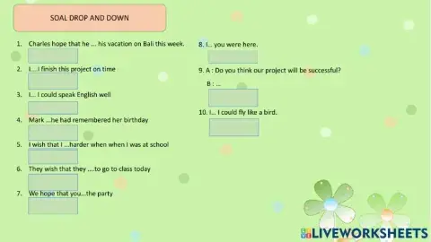 Latihan hope dan wish