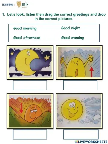Worksheet about Greetings for Kids