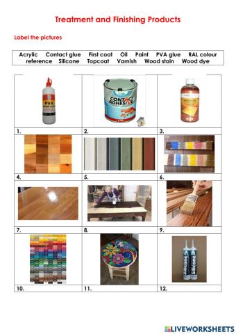 Treatment and finishing products for woodwork
