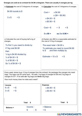 Unit Price and Budgeting