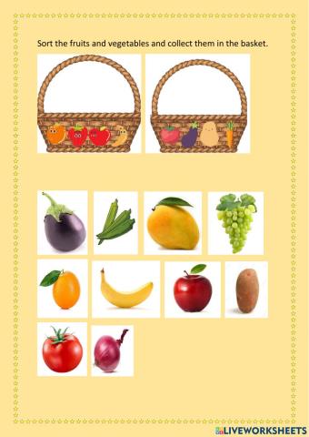 Fruits Worksheet