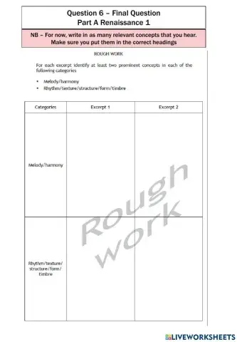 Adv Higher Renaissance Music Q6 2