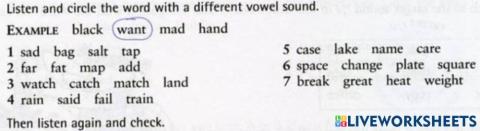 Vowel sound -ei- and -ae- different