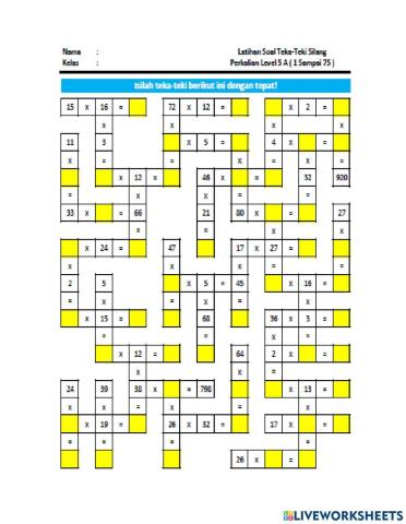 Tts perkalian matematika