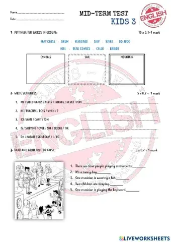 Mid-term test hands-on english