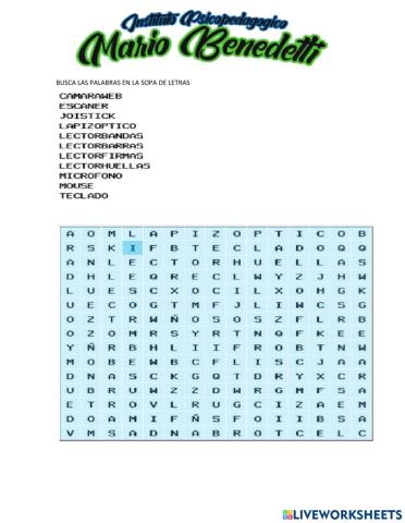 Sopa de letras de sistemas