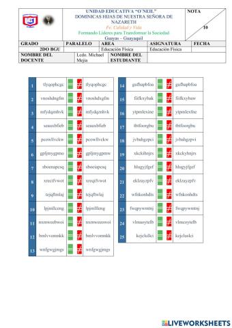 Test psicotécnico: Detectar igualdades