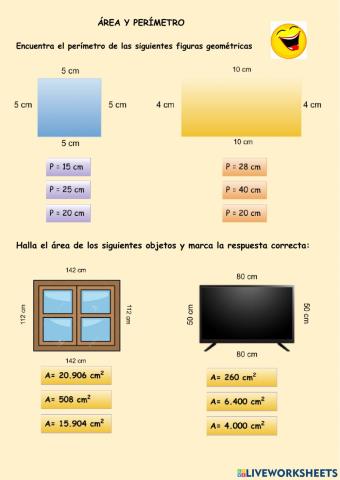 Perímetros y áreas