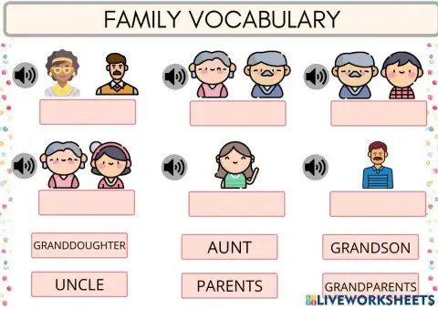 Family vocabulary 2