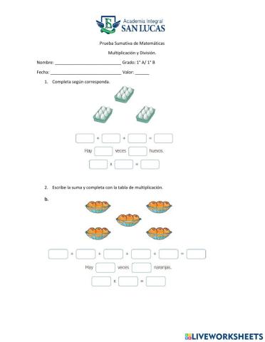 Multiplicación y división