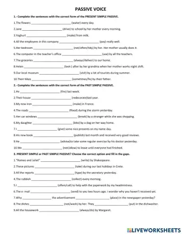 Passive Voice - Present & Past